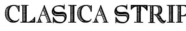 Clasica Striped font preview